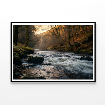 The River Flows through the Mountains of Wales Home Decor Premium Quality Poster Print Choose Your Sizes