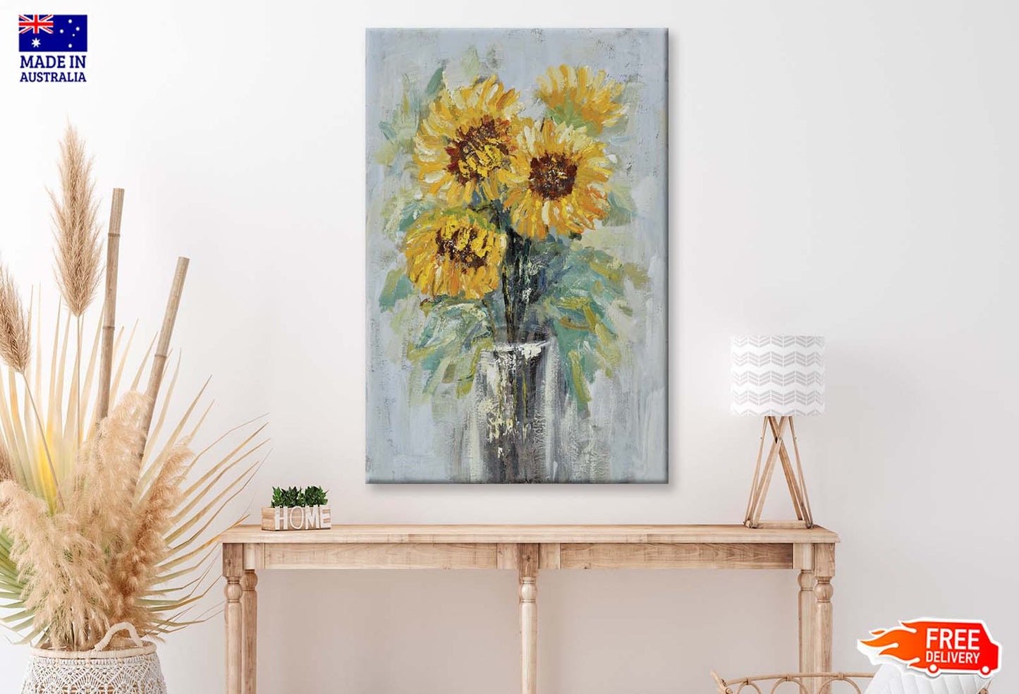 Abstract Sunflower Vase Wall Art Limited Edition High Quality Print