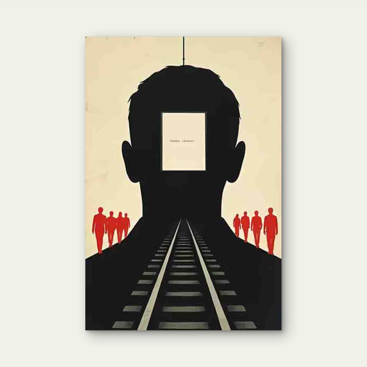 Mindful Journey Silhouette Metal Print Ready to Hang