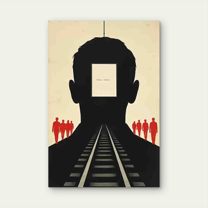 Mindful Journey Silhouette Metal Print Ready to Hang