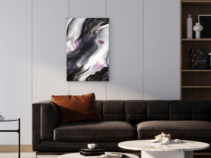 Close-Up of Abstract Marble Texture 40x60cm Metal Print Ready to Hang