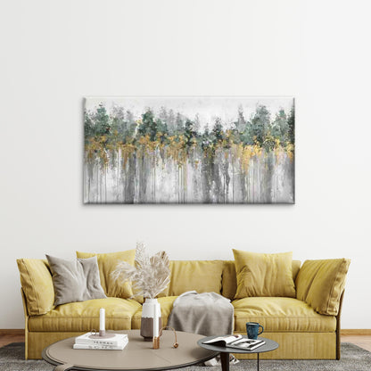 Abstract Forest Painting Wall Art Canvas Office Home Room Framed 120x60cm