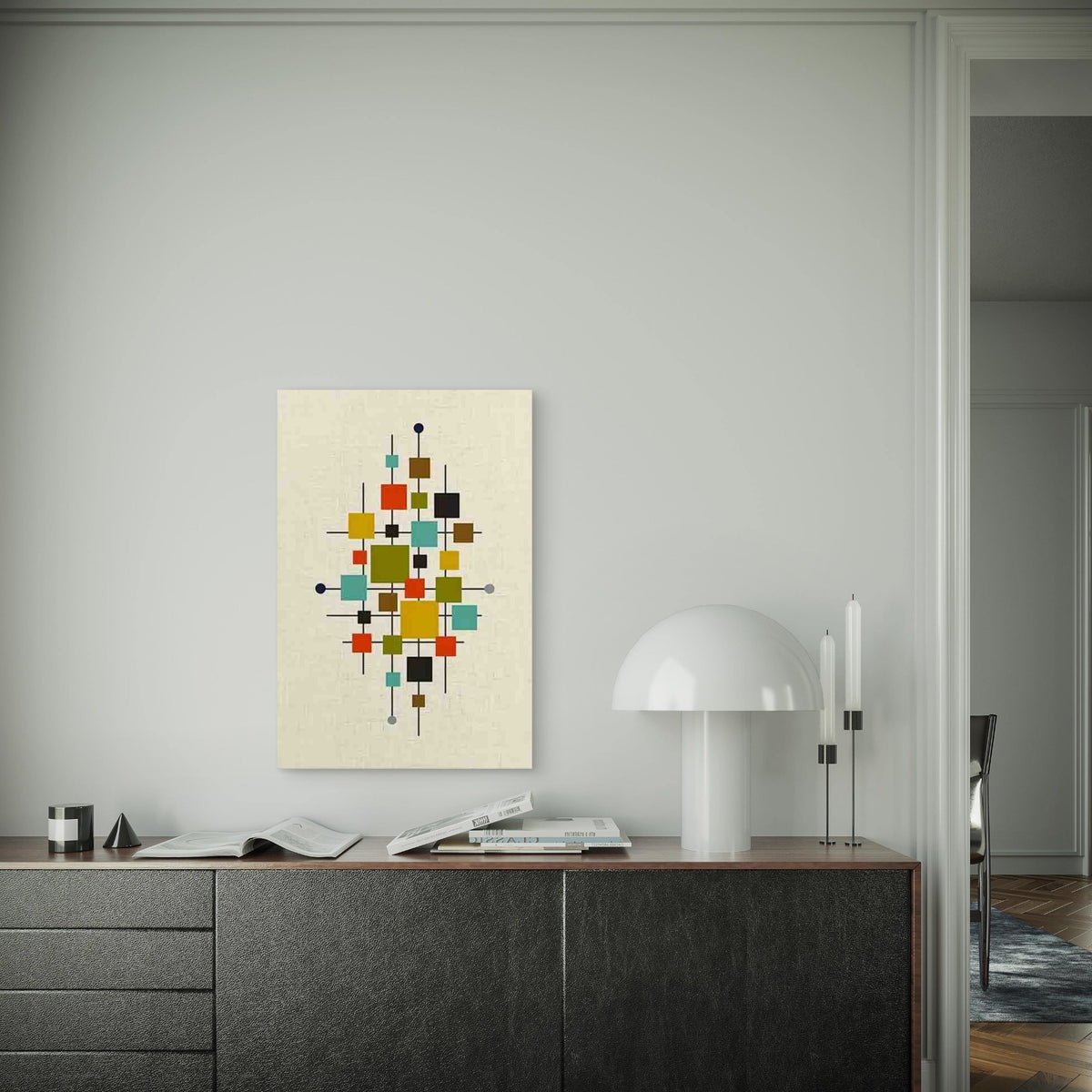 Colorful Squares Abstract Art Metal Print Ready to Hang