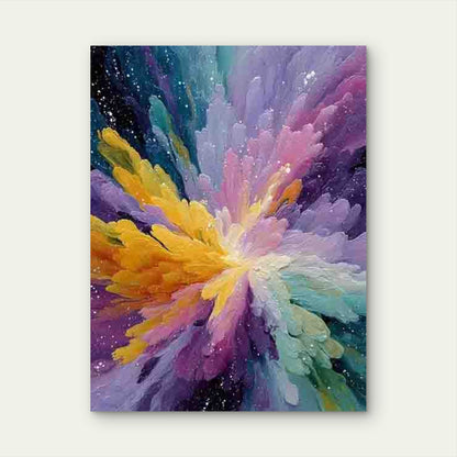 Colorful Grunge Artwork Bright Fireworks 60x90cm Metal Print Ready to Hang