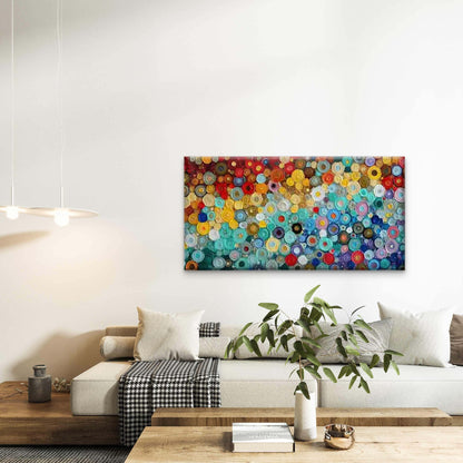 Abstract with Colorful Circles Wall Art Canvas Office Home Room Framed 120x60cm
