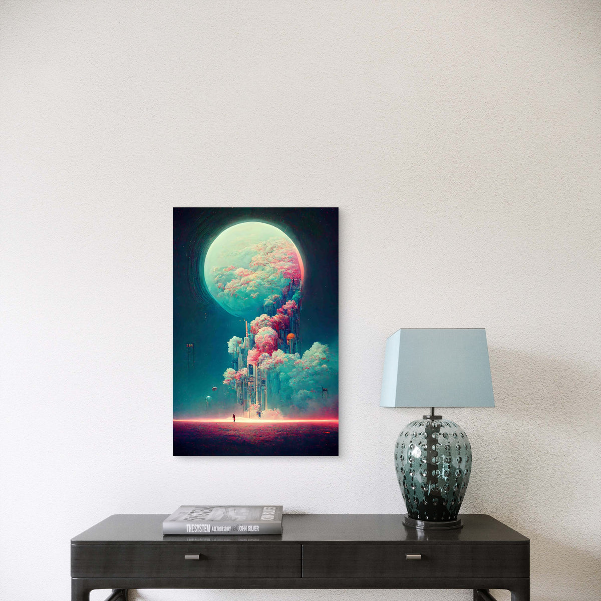 Futuristic, Cityscape Metal Print Ready to Hang
