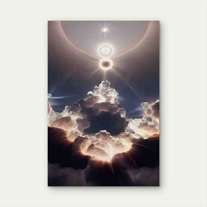 Heavenly Light & Clouds 60x90cm Metal Print Ready to Hang