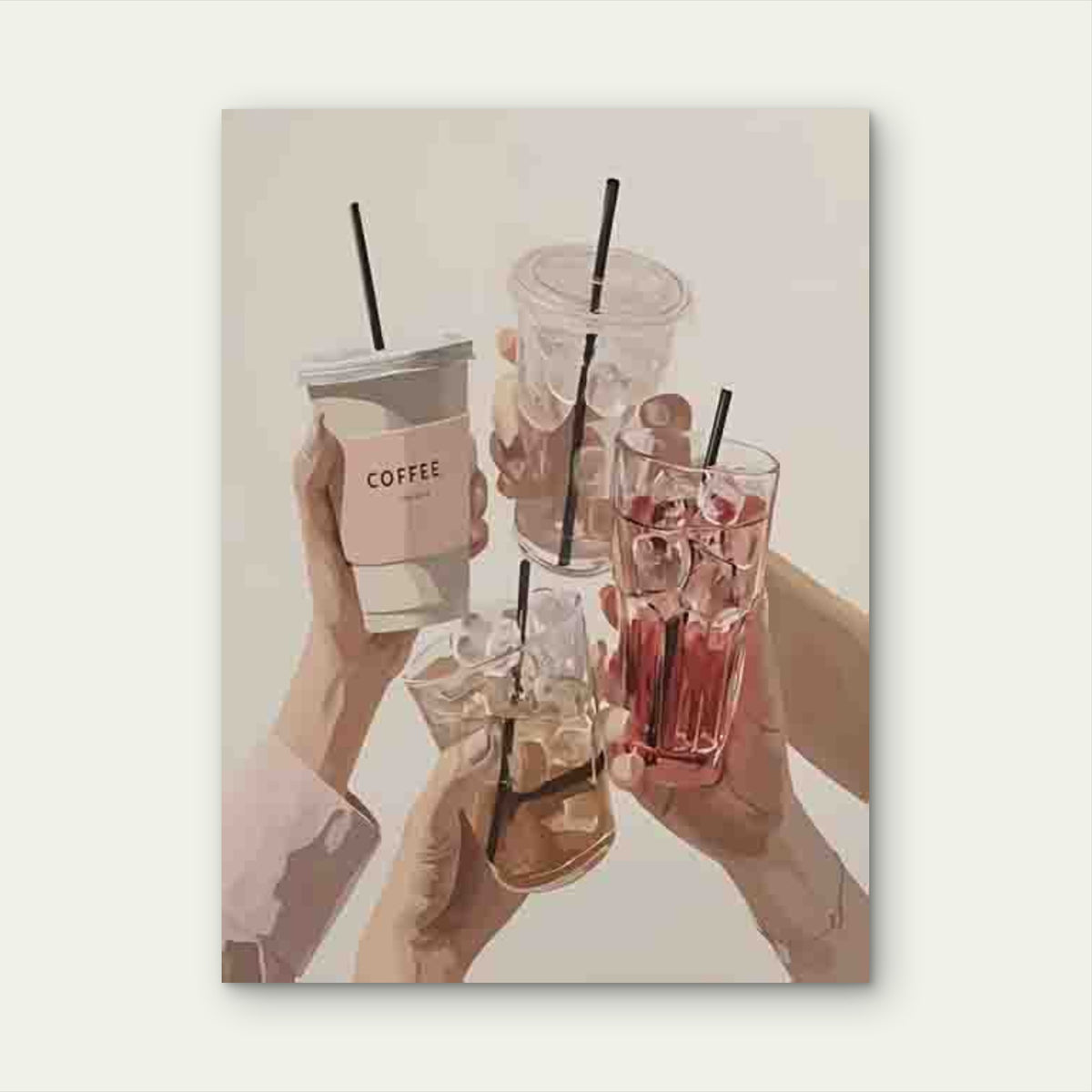 Minimalist Coffee 60x90cm Metal Print Ready to Hang