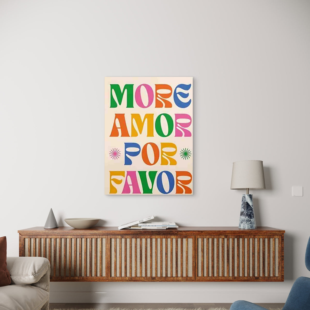 Inspirational Love Quote Retro Metal Print Ready to Hang