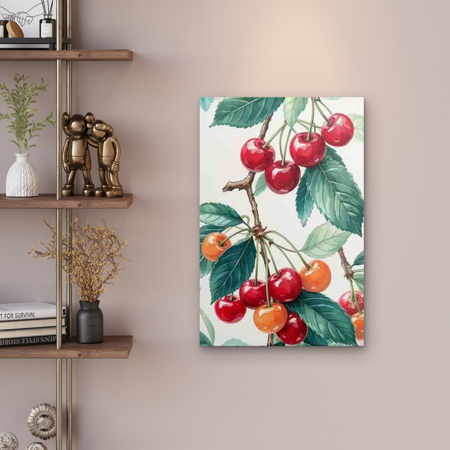 Branch Red Fruit Metal Print Ready to Hang