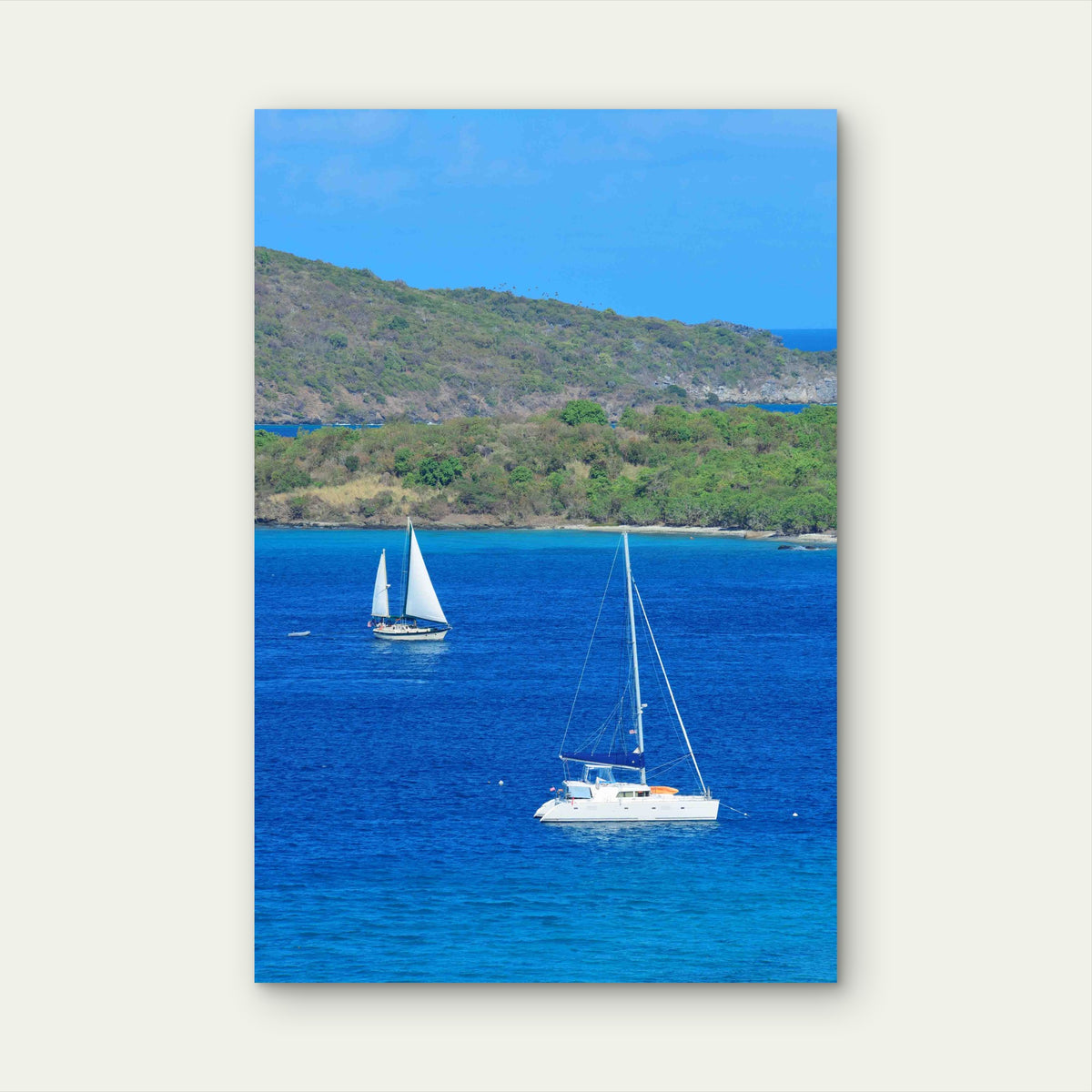 Vanuatu Sailing Boat S 60x90cm Metal Print Ready to Hang