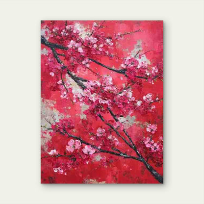 Japanese Cherry Blossom Metal Print Ready to Hang