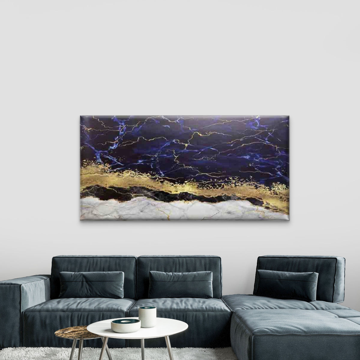 Abstract Golden Black White Wall Art Canvas Office Home Room Framed 120x60cm