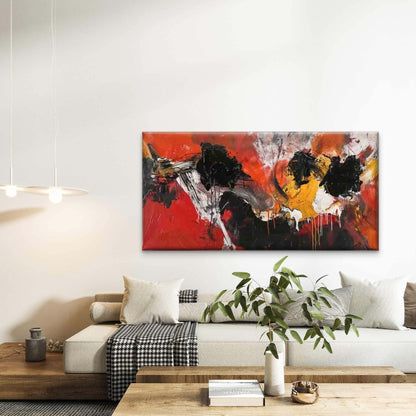 Featuring an Abstract Splash Wall Art Canvas Office Home Room Framed 120x60cm