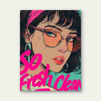 So Fresh So Clean Retro Pop Art Metal 40x60cm Print Ready to Hang
