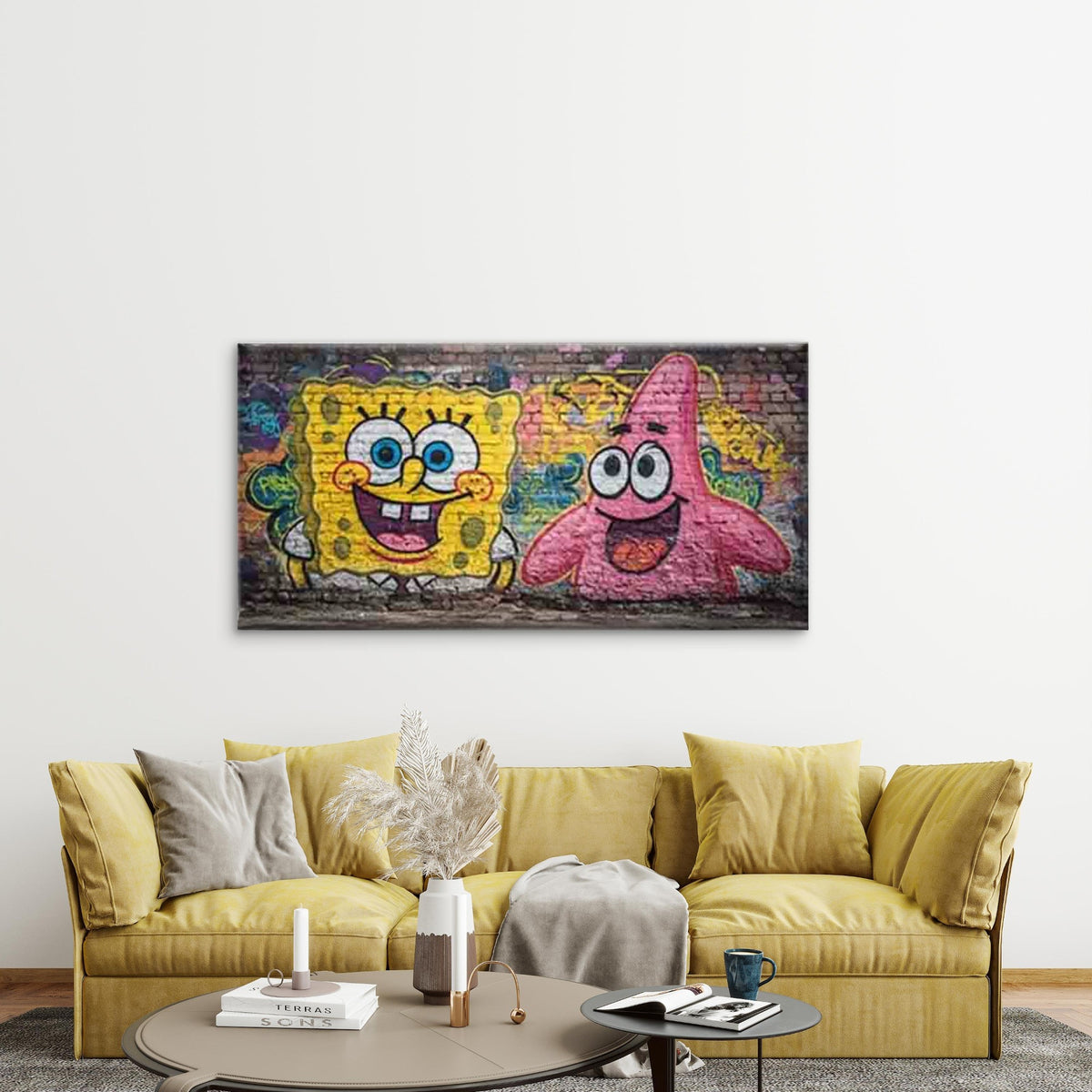 Patrick Square One Wall Art Canvas Office Home Room Framed 120x60cm