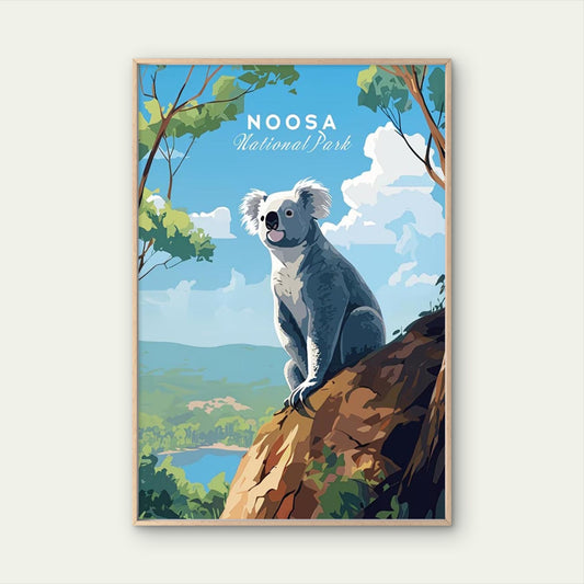 Noosa National Park Vibrant Australian Travel Poster Print Wall Art