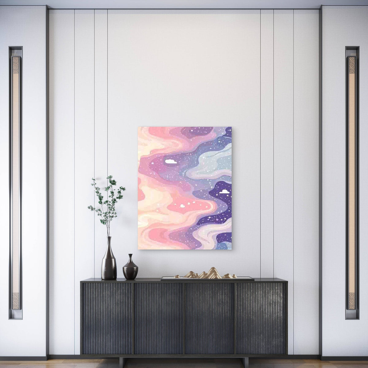 Dreamy Starry Sky Cloud Metal Print Ready to Hang