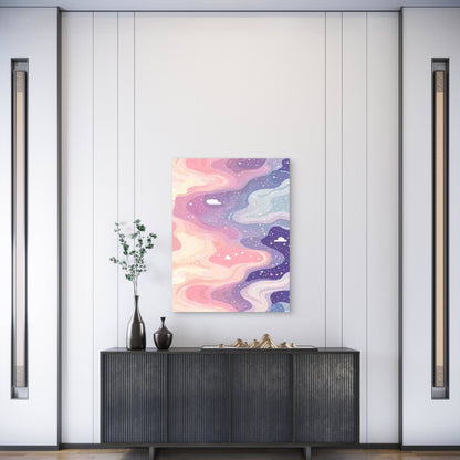 Dreamy Starry Sky Cloud Metal Print Ready to Hang