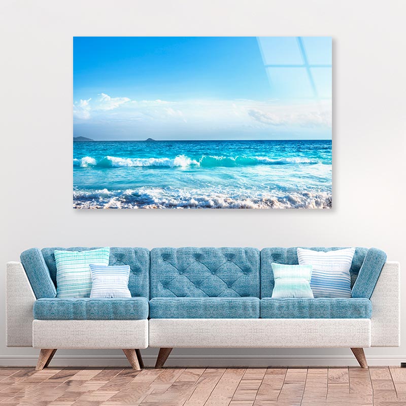 Amazing Sea Waves Acrylic Glass Print Tempered Glass Wall Art 100% Made in Australia Ready to Hang