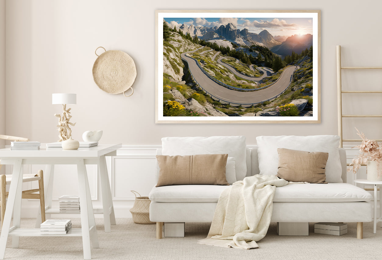 Mountain Road in the Mountains Home Decor Premium Quality Poster Print Choose Your Sizes