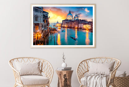 Canal With Boats and Buildings in The Background Home Decor Premium Quality Poster Print Choose Your Sizes