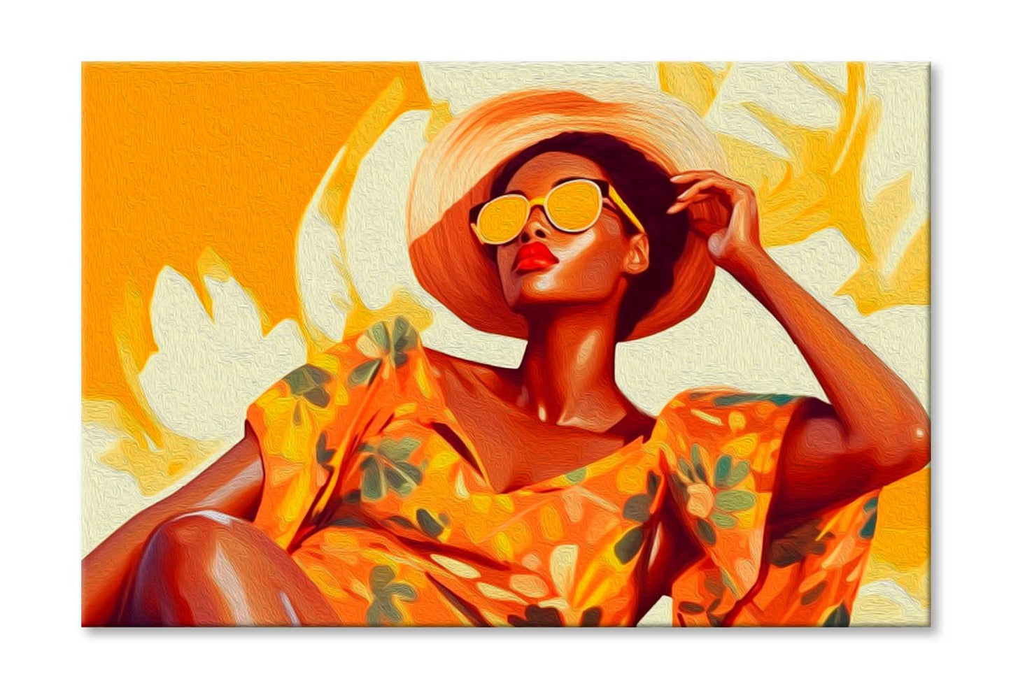 Beautiful Black Woman Oil Painting Wall Art Limited Edition High Quality Print