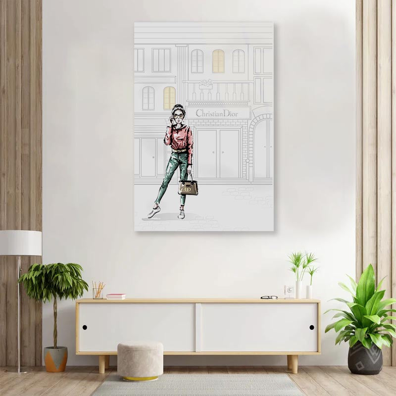 Modern Fashion Girl 3D Design Acrylic Glass Print Tempered Glass Wall Art 100% Made in Australia Ready to Hang