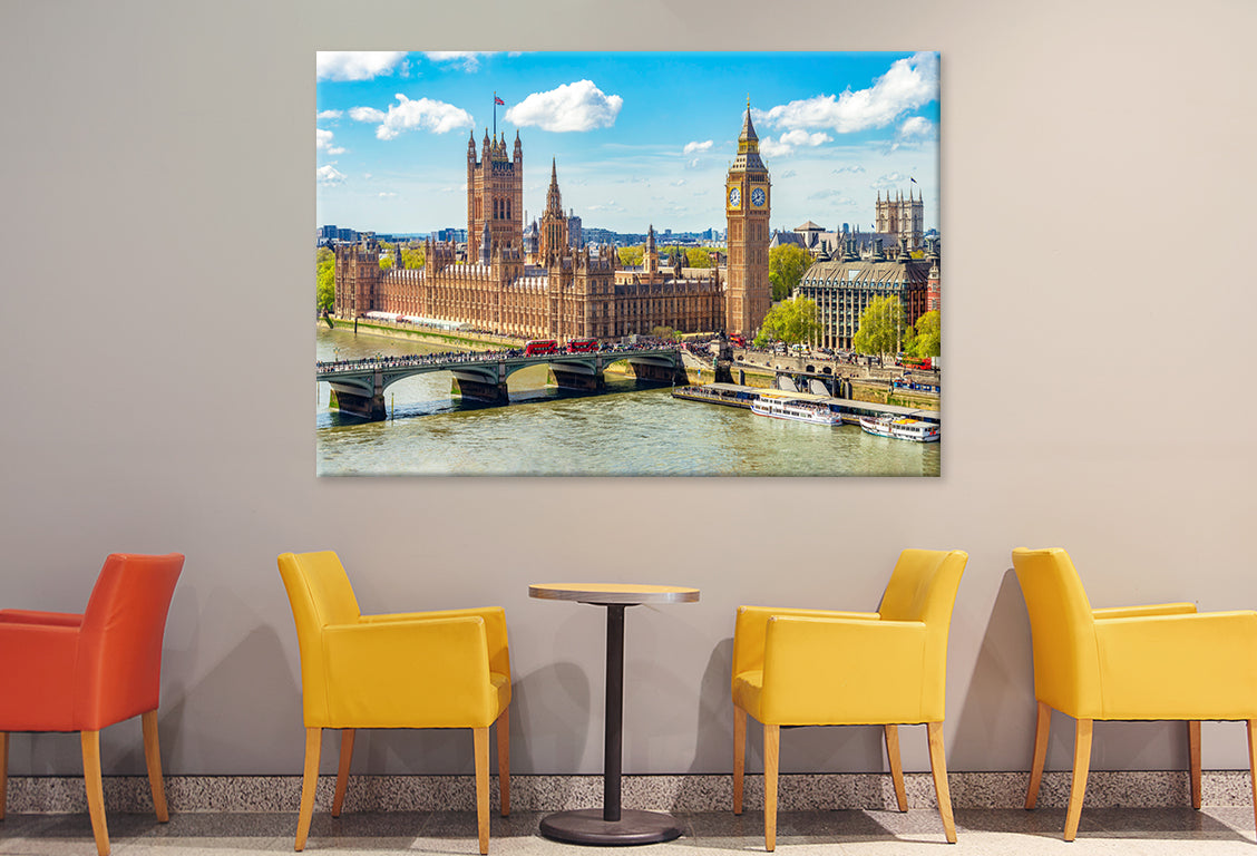 London Cityscape with Big Ben UK Wall Art Decor 100% Australian Made