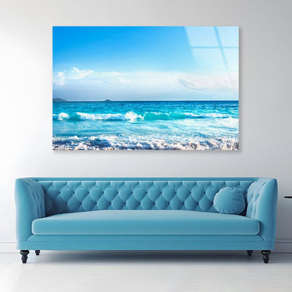 Amazing Sea Waves Acrylic Glass Print Tempered Glass Wall Art 100% Made in Australia Ready to Hang