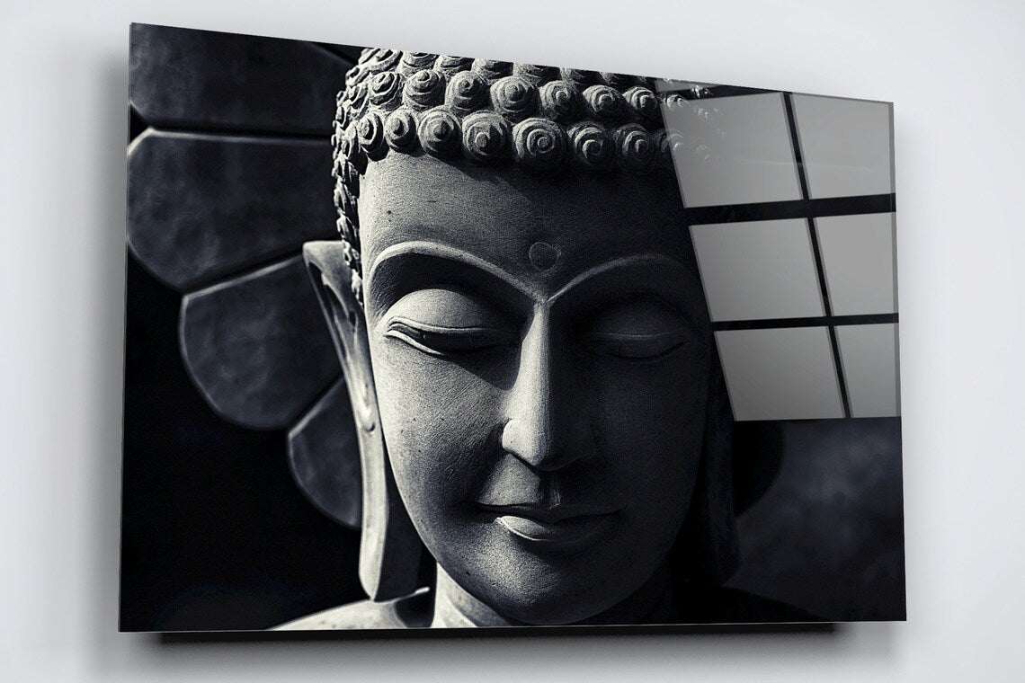 Buddha Statue Acrylic Glass Print Tempered Glass Wall Art 100% Made in Australia Ready to Hang