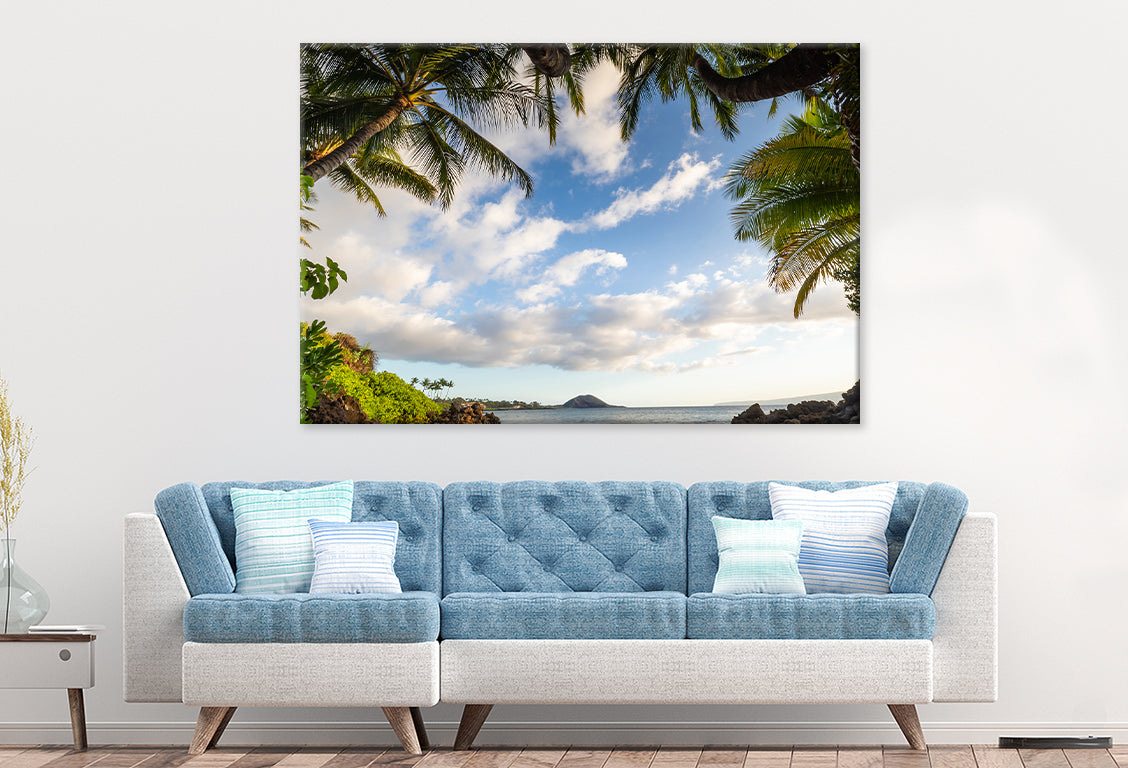 Beach Cove at Sunset on Maui Wall Art Decor 100% Australian Made