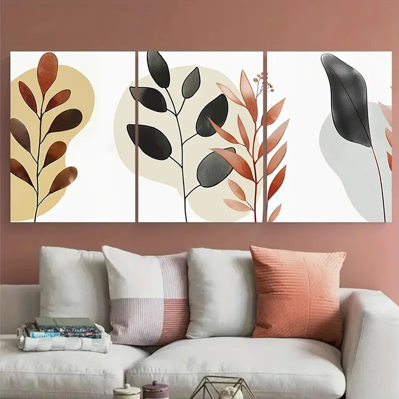 3pcs Watercolor Plant Botanical Nature Metal Print Ready to Hang Art