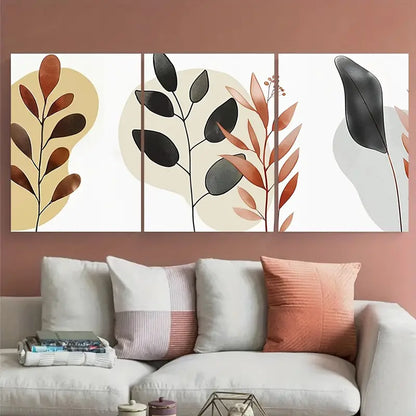 3pcs Watercolor Plant Botanical Nature Metal Print Ready to Hang Art