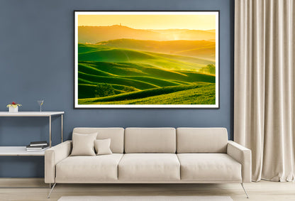 Waves Hills with Mountains Home Decor Premium Quality Poster Print Choose Your Sizes