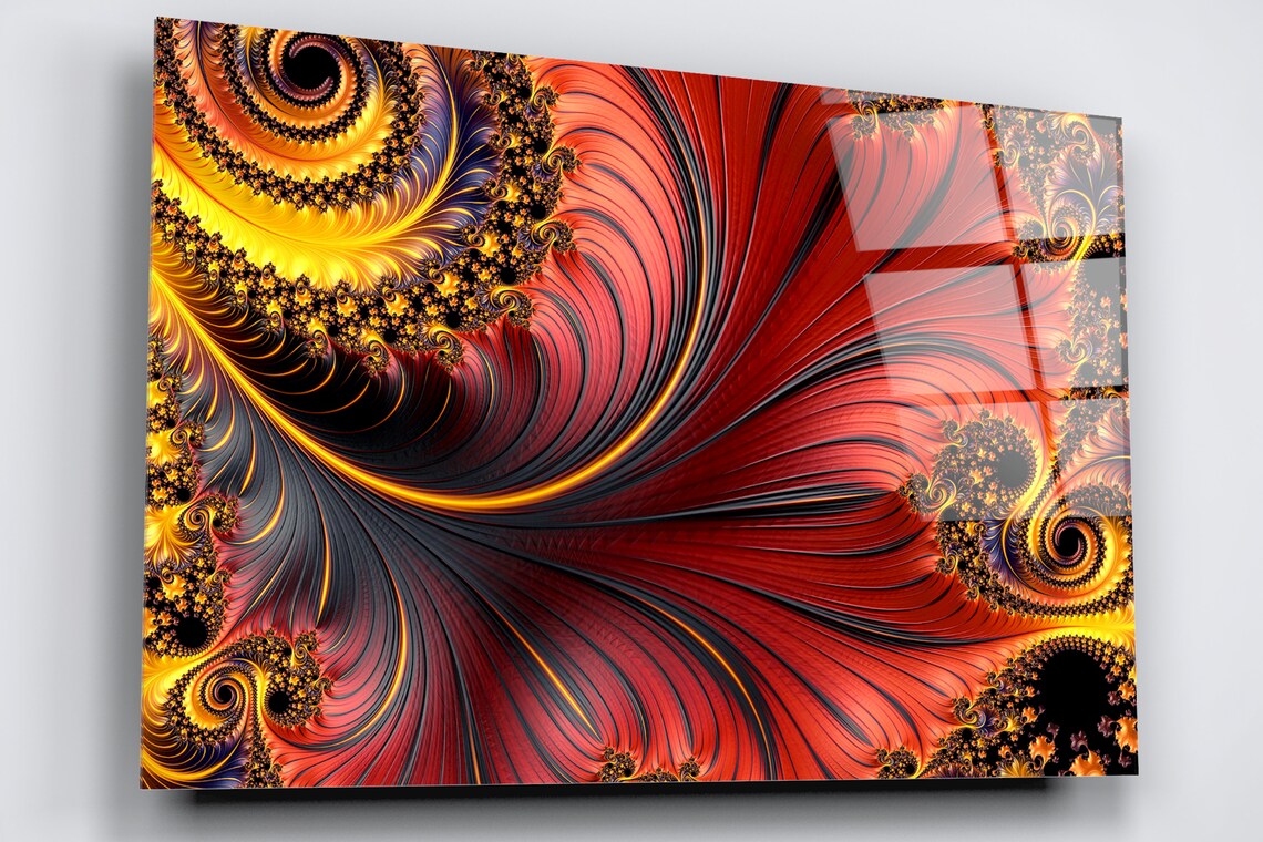 Abstract Design Art Acrylic Glass Print Tempered Glass Wall Art 100% Made in Australia Ready to Hang