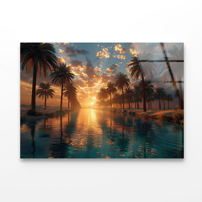 Sunset over the Sea Acrylic Glass Print Tempered Glass Wall Art 100% Made in Australia Ready to Hang