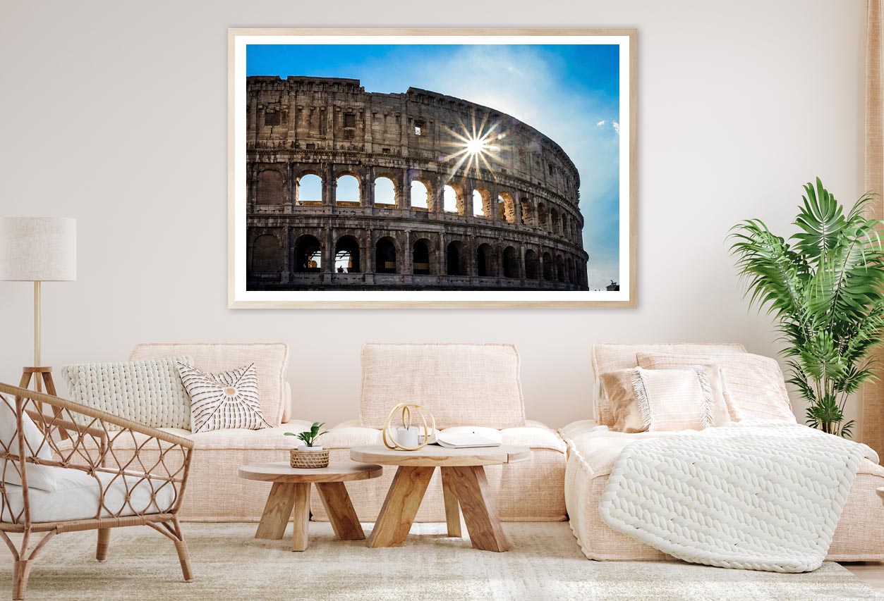 Sky & Views of The Coliseum Rome Home Decor Premium Quality Poster Print Choose Your Sizes