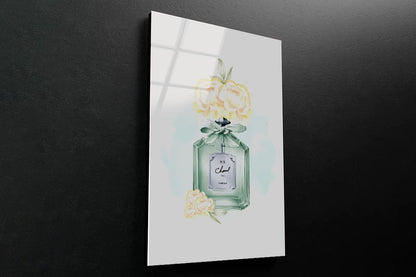 Green Luxury Perfume 3D Design Acrylic Glass Print Tempered Glass Wall Art 100% Made in Australia Ready to Hang