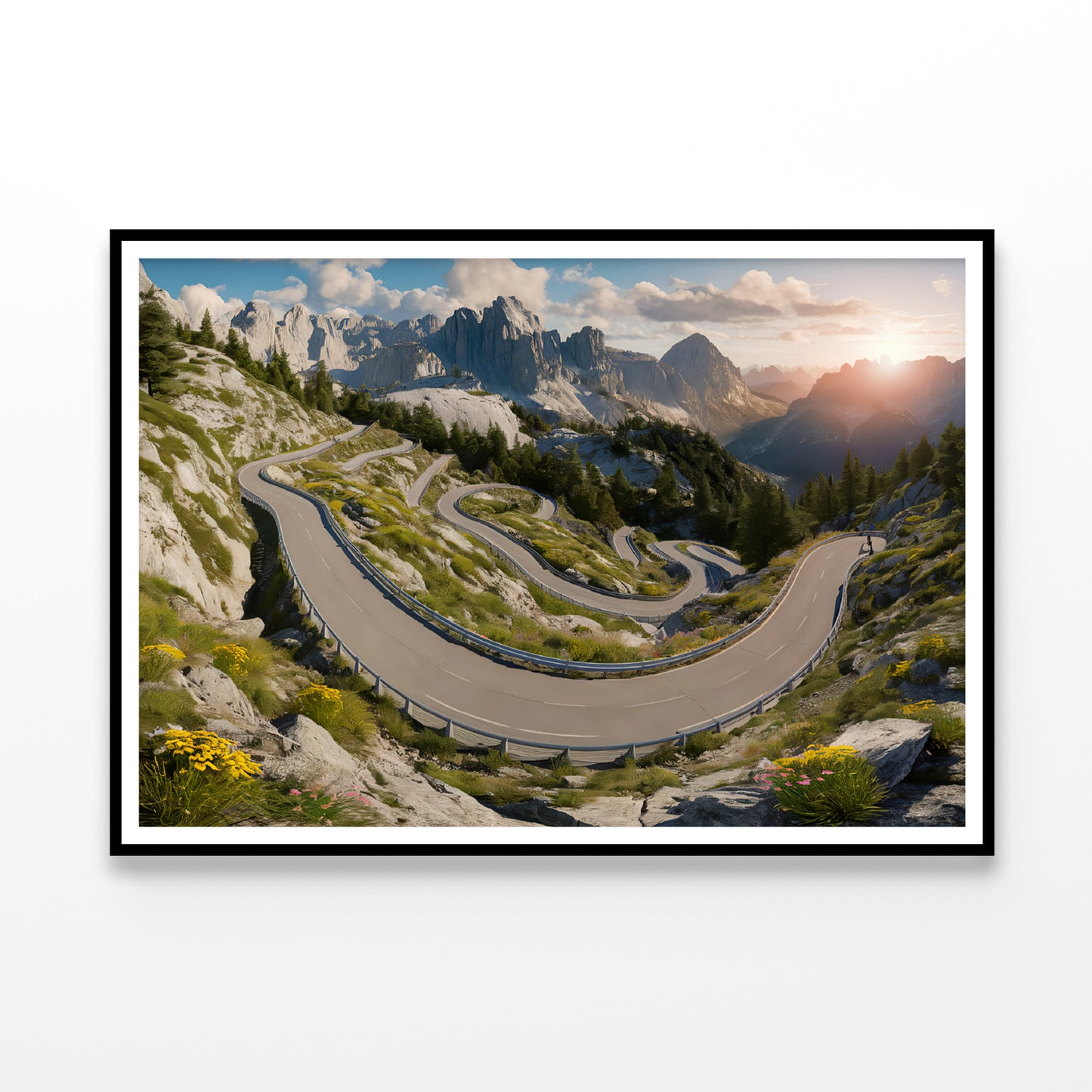 Mountain Road in the Mountains Home Decor Premium Quality Poster Print Choose Your Sizes