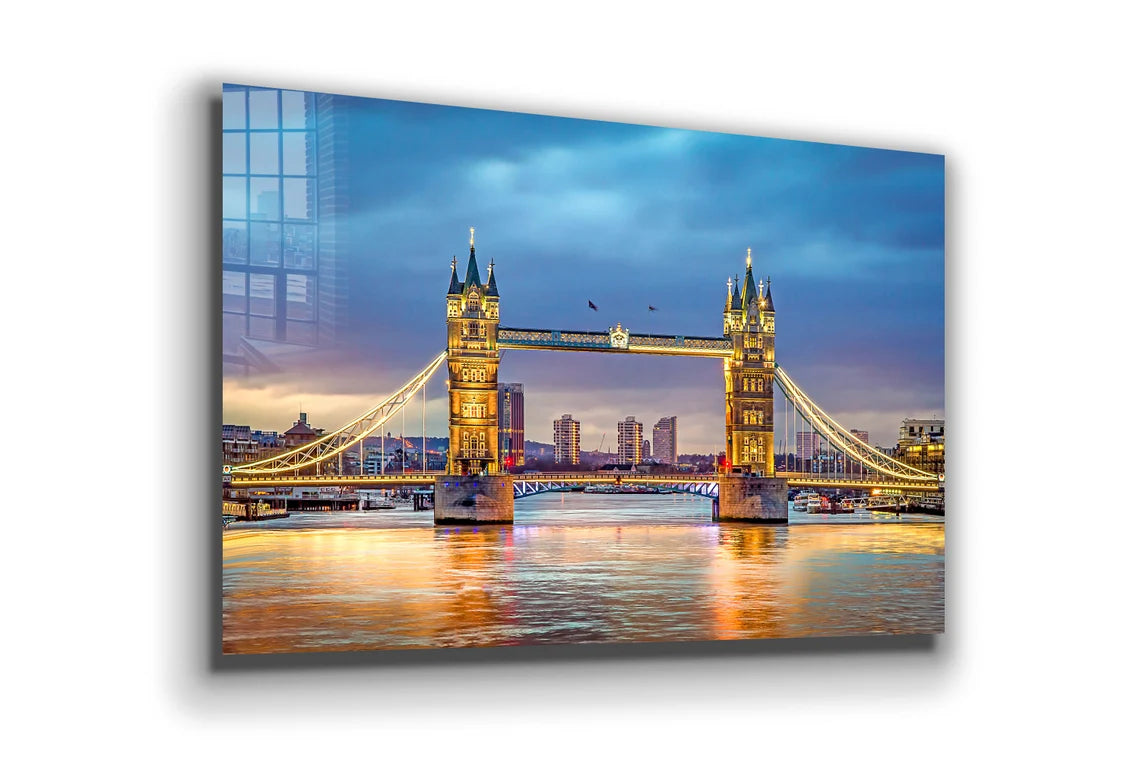 London Bridge Blue Sky UV Direct Aluminum Print Australian Made Quality