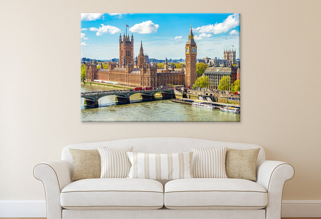 London Cityscape with Big Ben UK Wall Art Decor 100% Australian Made