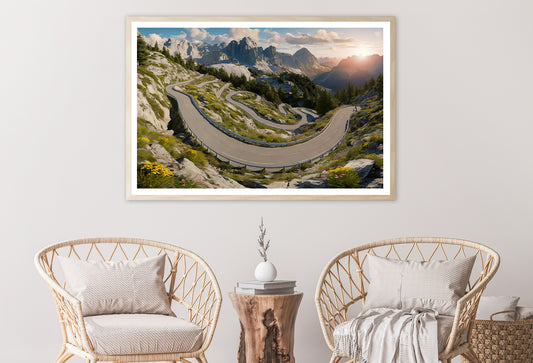 Mountain Road in the Mountains Home Decor Premium Quality Poster Print Choose Your Sizes