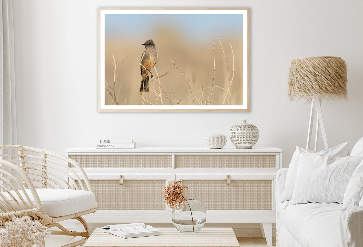 A Bird Perched On a Branch Close-up View Home Decor Premium Quality Poster Print Choose Your Sizes