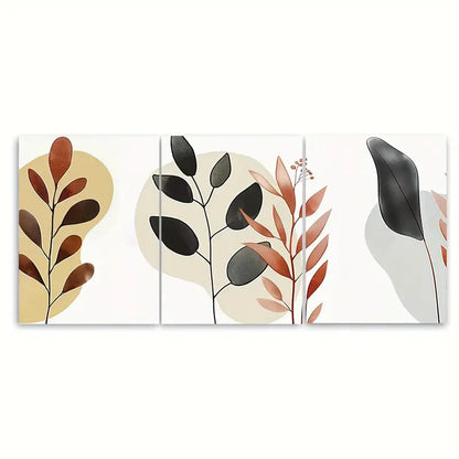 3pcs Watercolor Plant Botanical Nature Metal Print Ready to Hang Art