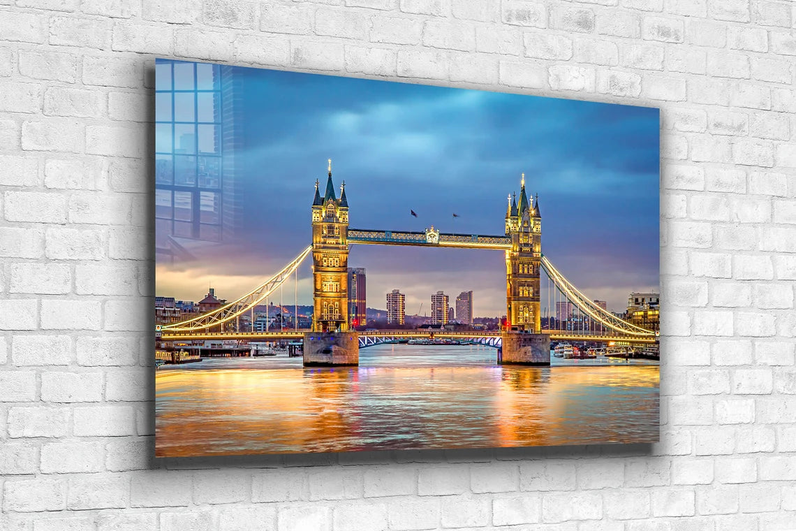 London Bridge Blue Sky UV Direct Aluminum Print Australian Made Quality