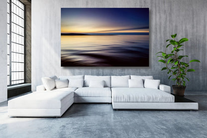 Ocean Sunset Minimalist Wall Art UV Direct Aluminum Print Australian Made Quality