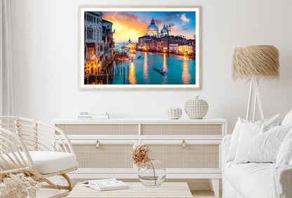 Canal With Boats and Buildings in The Background Home Decor Premium Quality Poster Print Choose Your Sizes