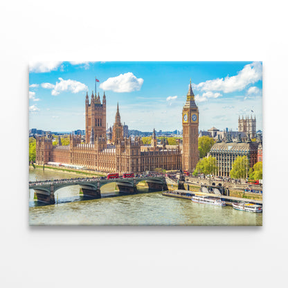 London Cityscape with Big Ben UK Wall Art Decor 100% Australian Made