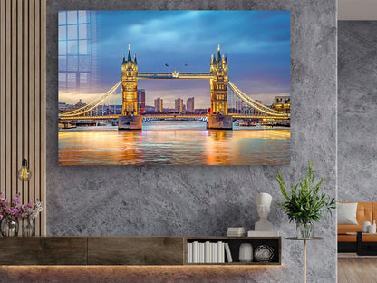 London Bridge Blue Sky UV Direct Aluminum Print Australian Made Quality